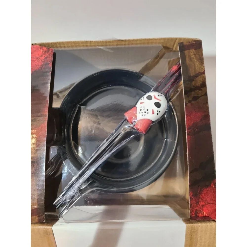 FRIDAY THE 13TH JASON RAMEN BUNDLE BOWL & CHOPSTICKS HALLOWEEN CULTUREFLY NEW